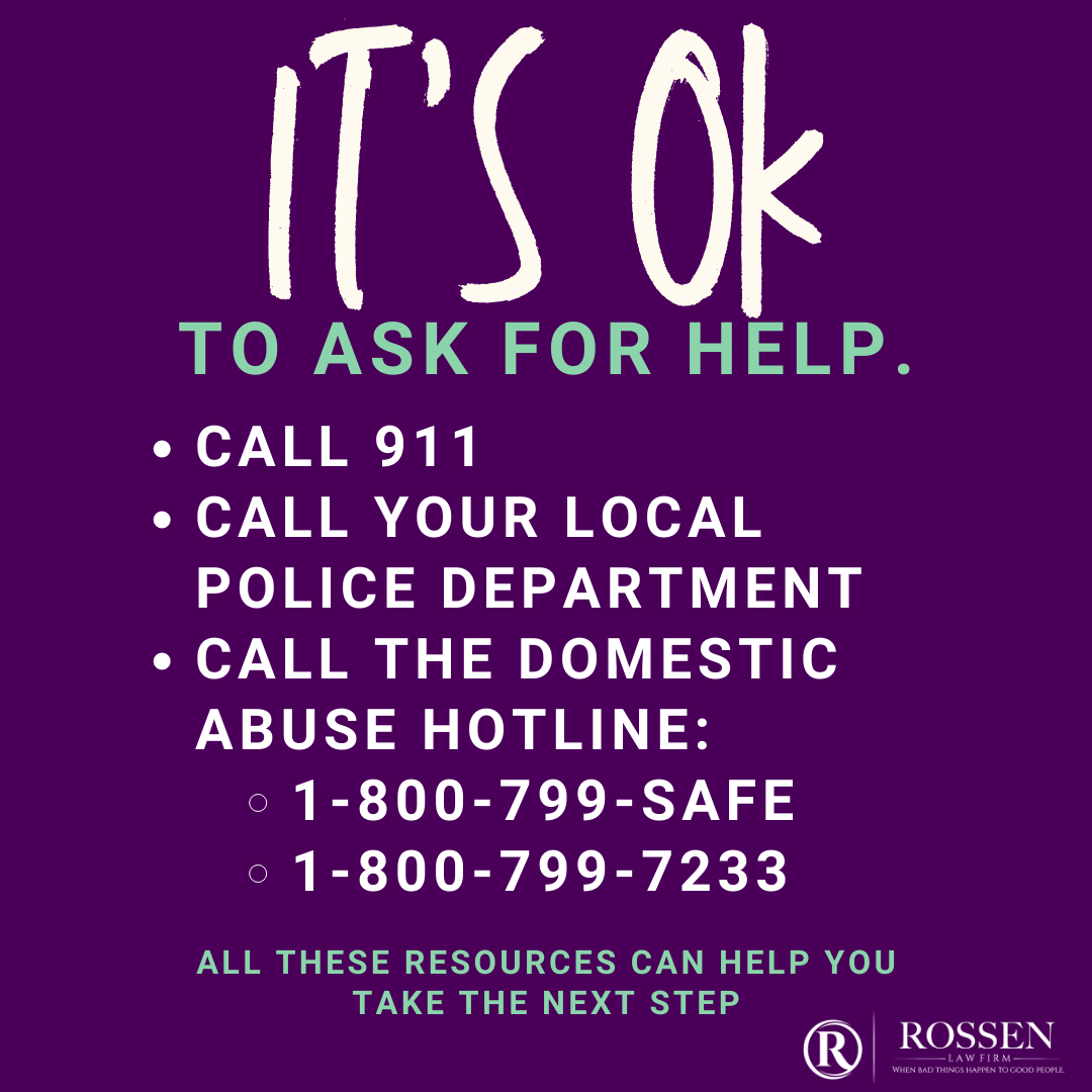 South Florida domestic violence victims and survivors: its OK to ask for help. An infographic explains resources available, such as calling police or the hotline. 