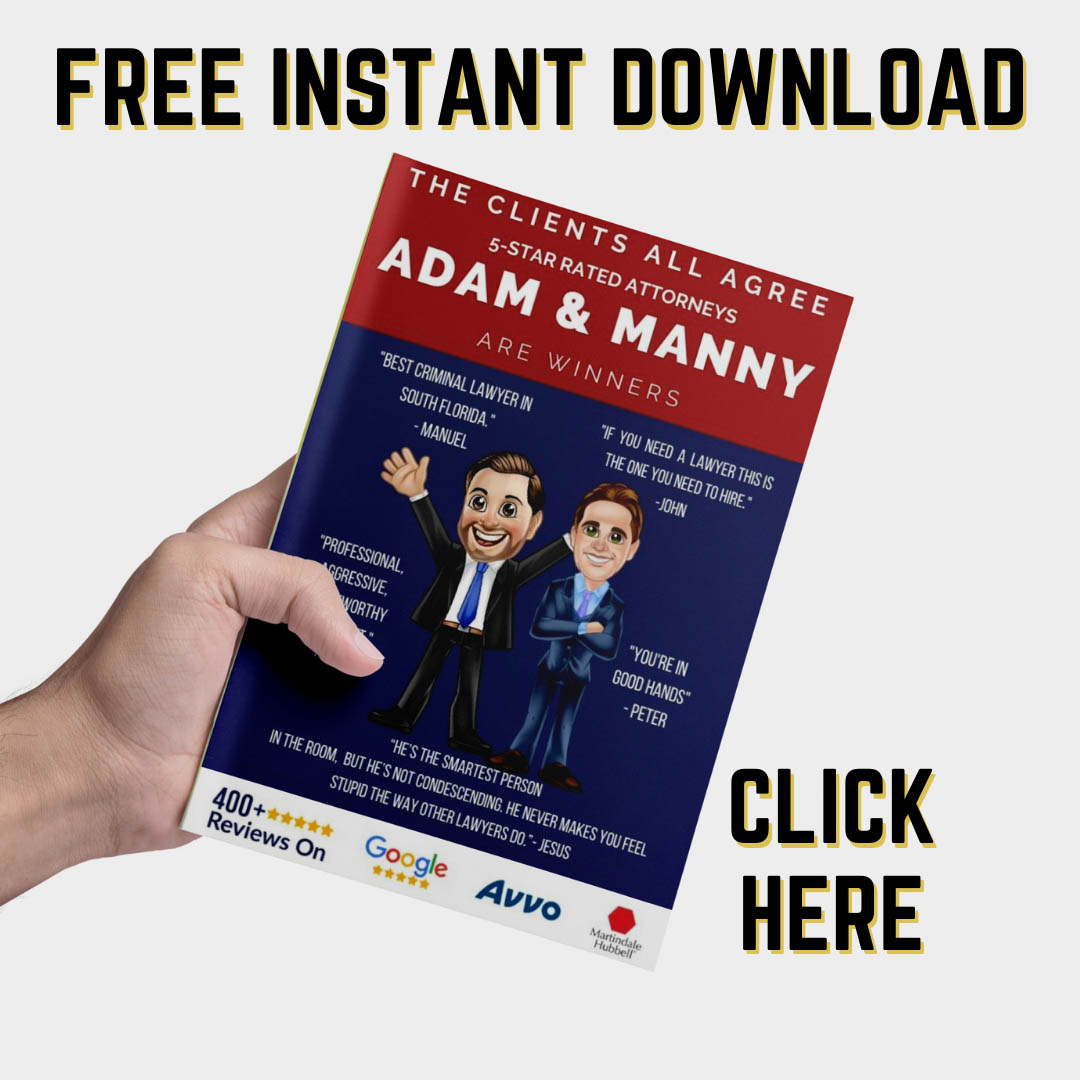 five-star Fort Lauderdale criminal defense attorneys have a free instant download book so you can read reviews and learn more