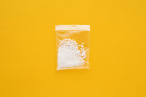 Cocaine drug in resealable bag