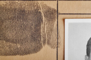 Digital ink fingerprint over textured paper