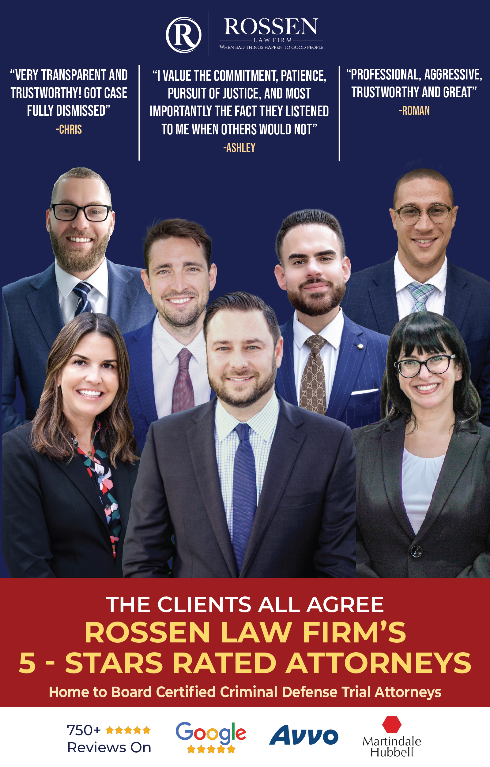 The Client All Agree Rossen Law Firms’s 5- Stars Rated Attorneys